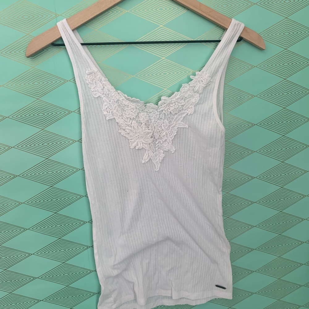 White floral tank